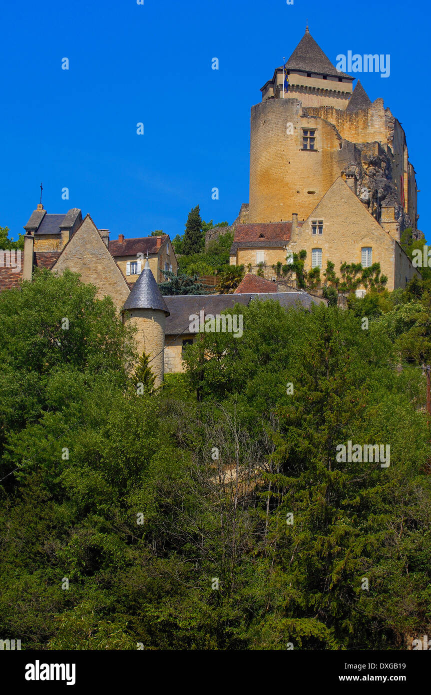 Castelnaud Castle, Castelnaud la Chapelle, Dordogne valley, Périgord Noir, Aquitaine, France Stock Photo