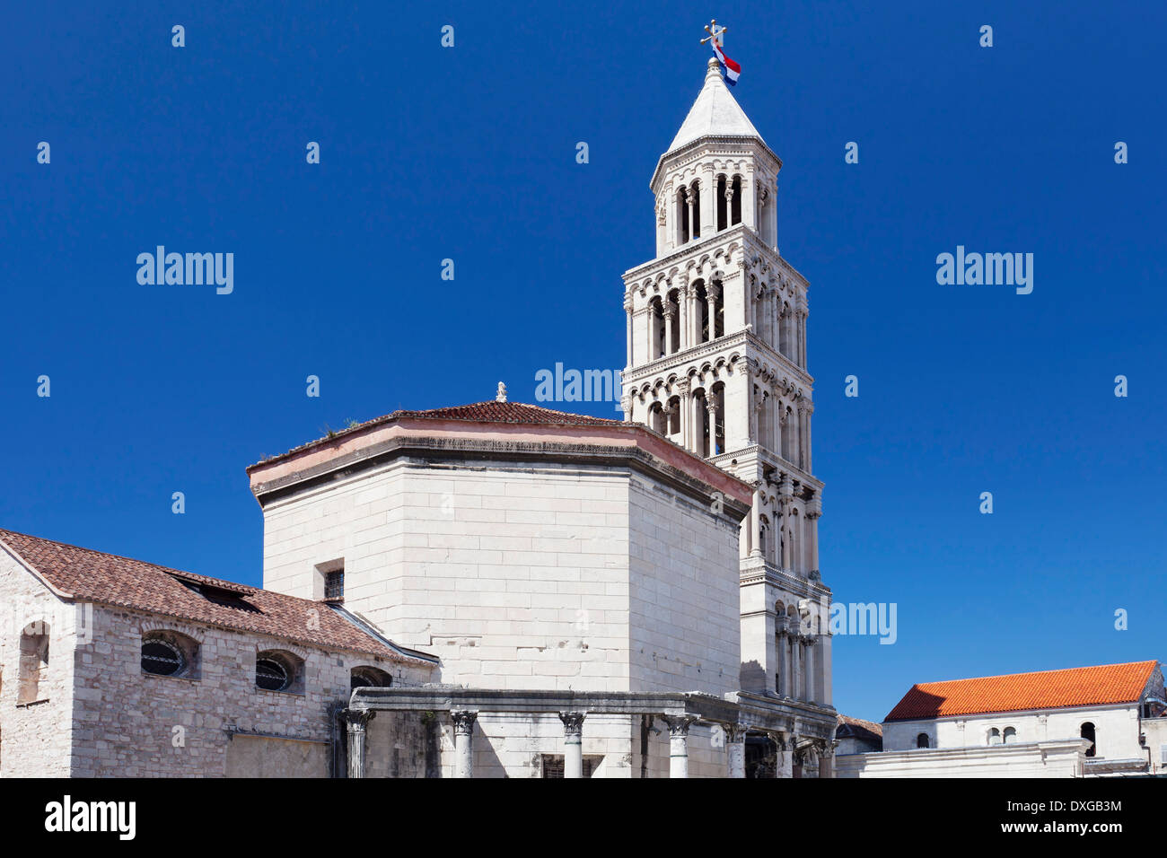 Cathedral of Saint Domnius and the Diocletian's mausoleum, Split, Dalmatia, Croatia Stock Photo