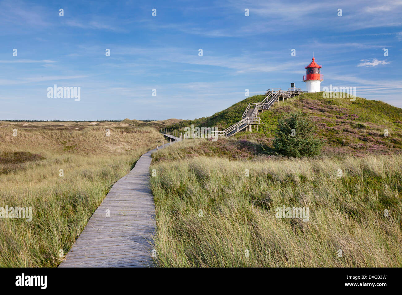 Norddorf Lighthouse, Amrum, North Frisia, Schleswig-Holstein, Germany Stock Photo