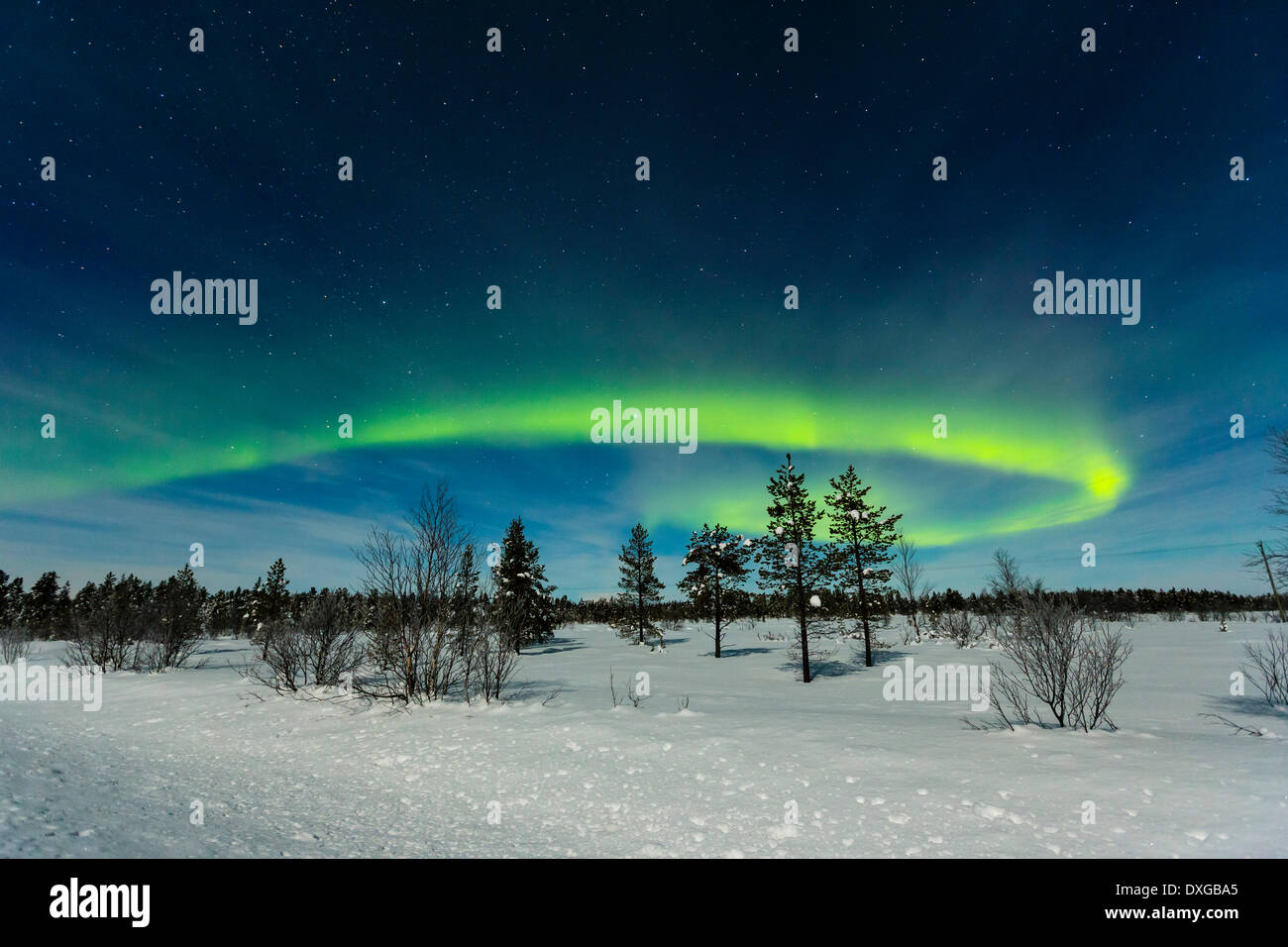 Northern Lights, near Inari, Finland Stock Photo - Alamy