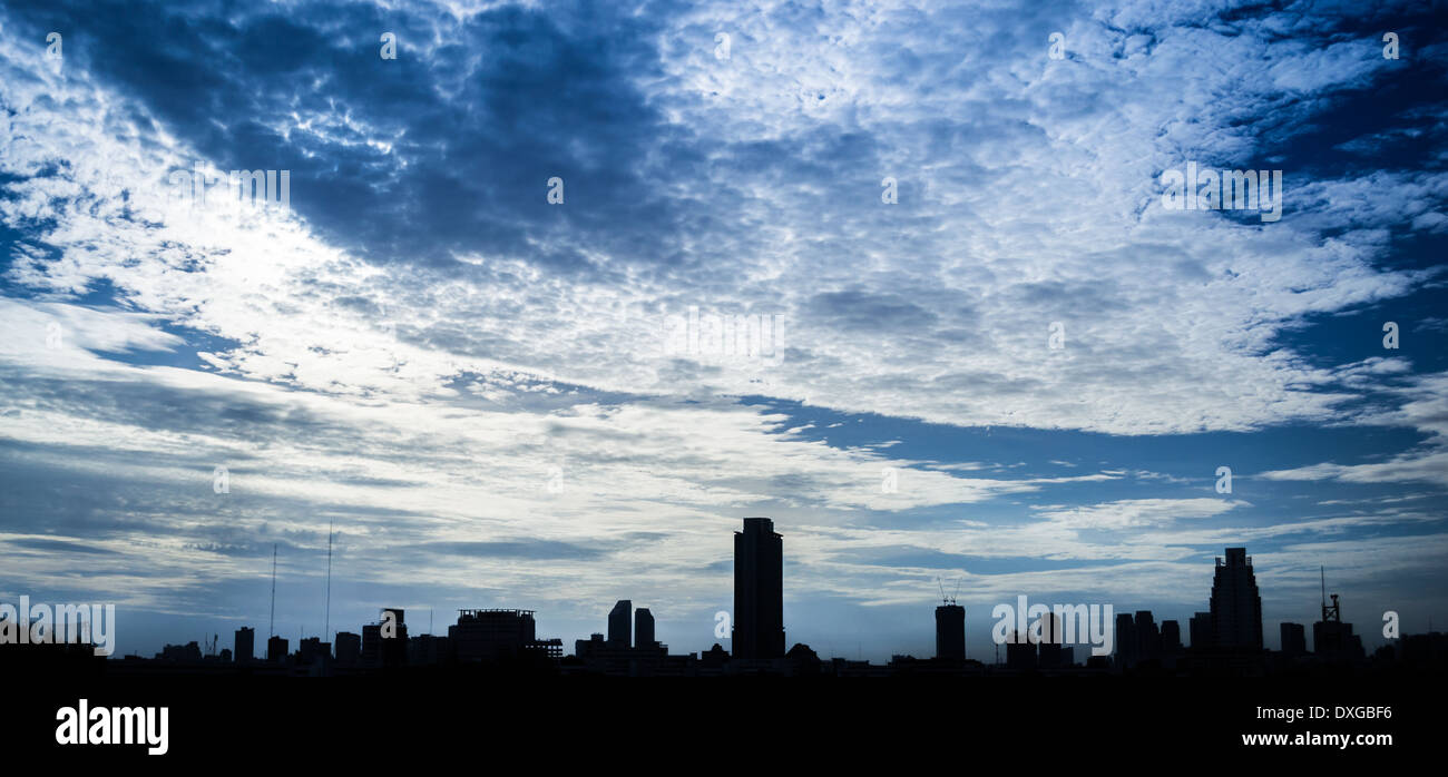 Dramatic city sky Stock Photo