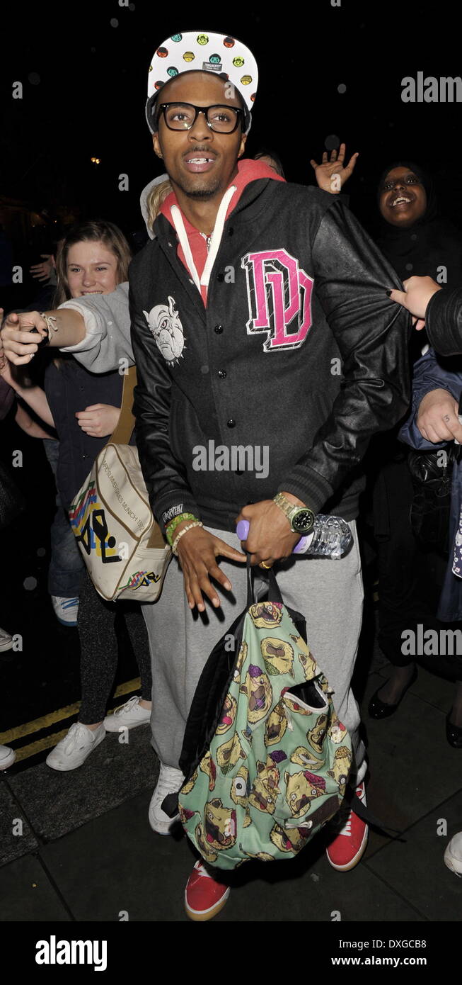 Simeon Nixon of MK1 X Factor contestants arriving back at the hotel