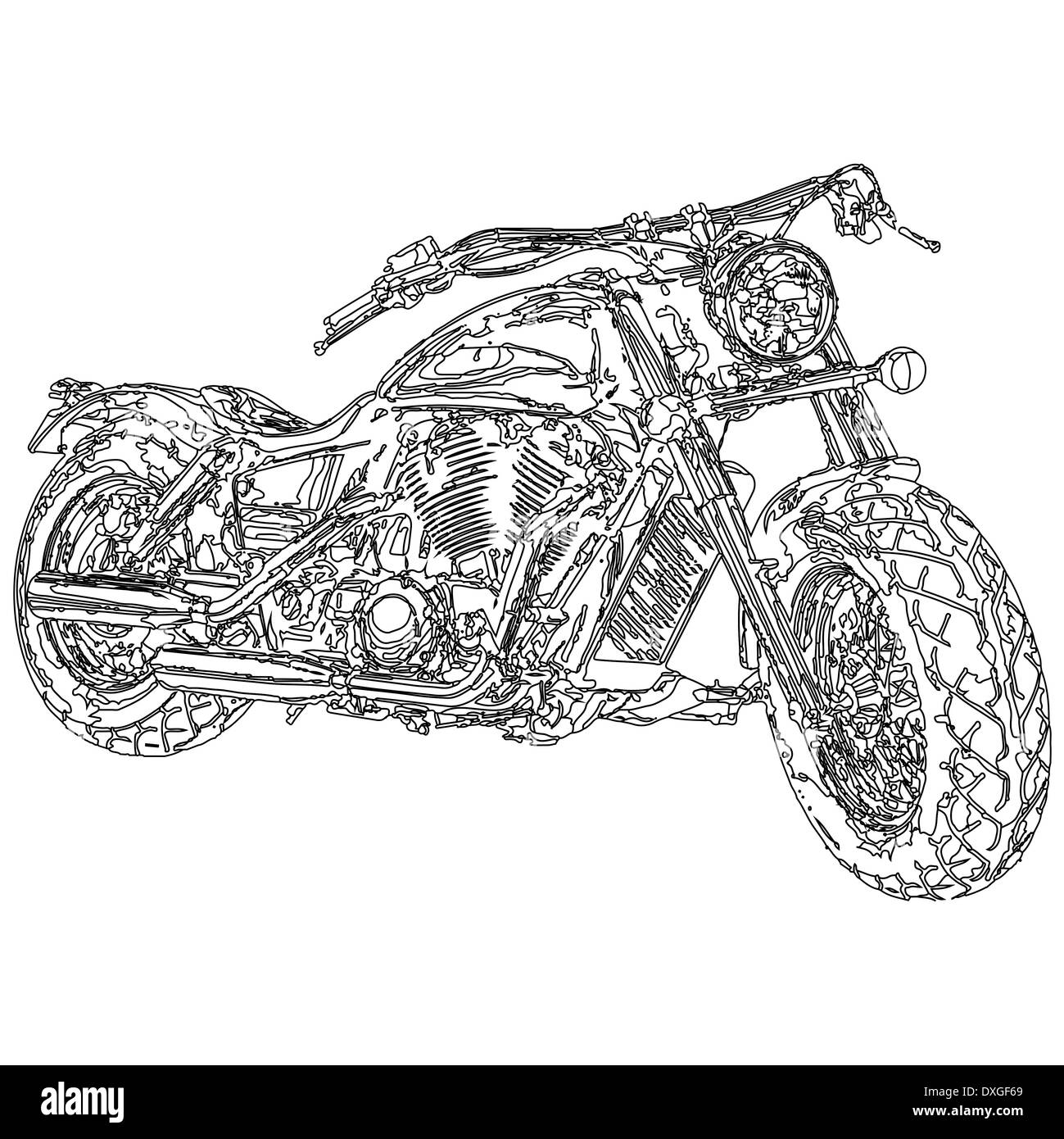 Quad bike. 3D model body structure, wire model Stock Photo Alamy