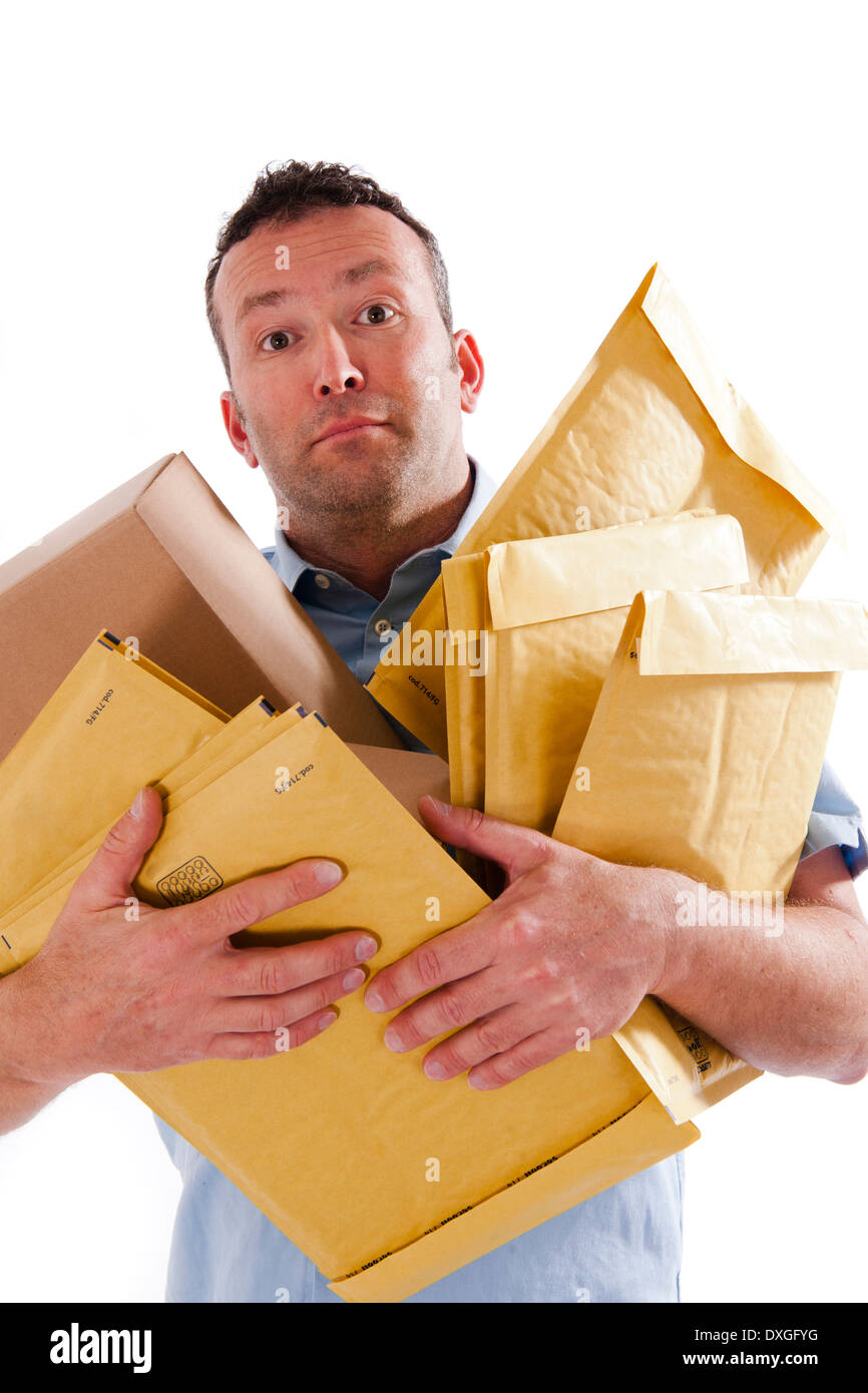 Mailman delivering mail Stock Photo Alamy