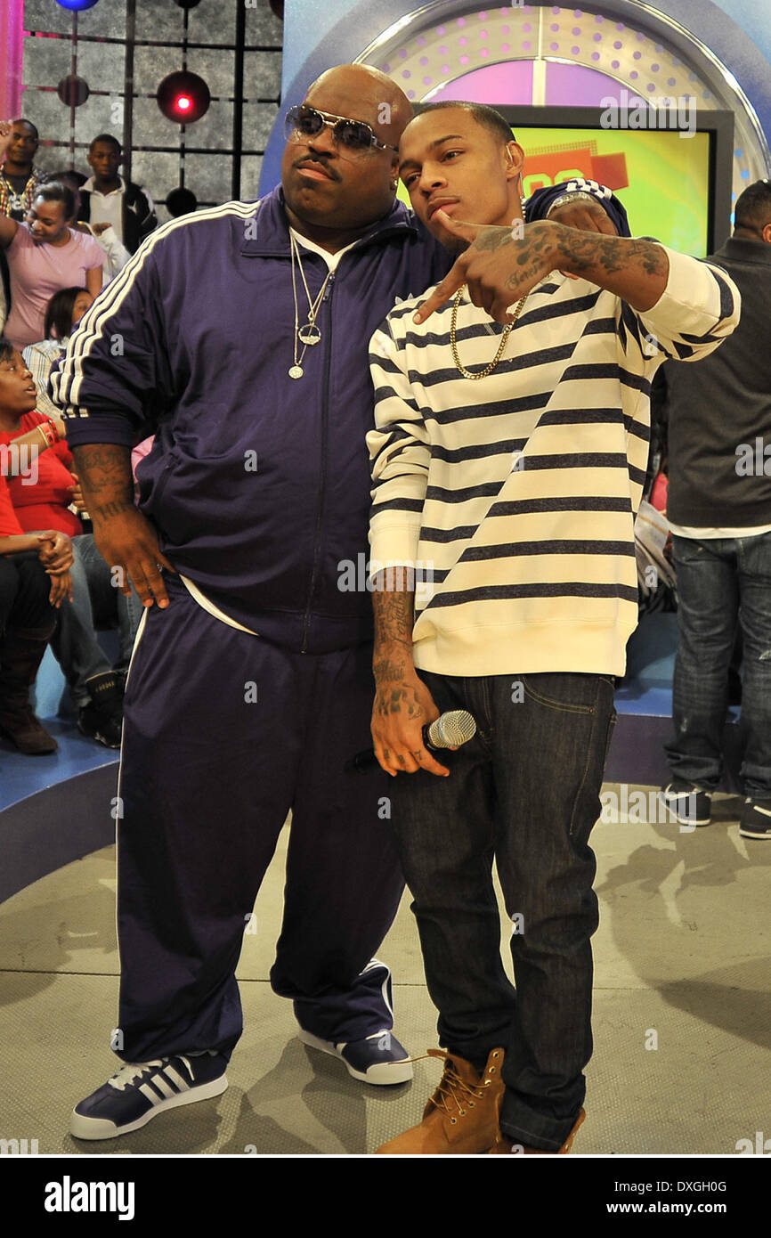 Cee Lo Green and Bow Wow Celebrities appear on BET's '106 & Park' Featuring: Cee Lo Green and Bow Wow Where: New York City, New York, United States When: 17 Oct 2012 Stock Photo