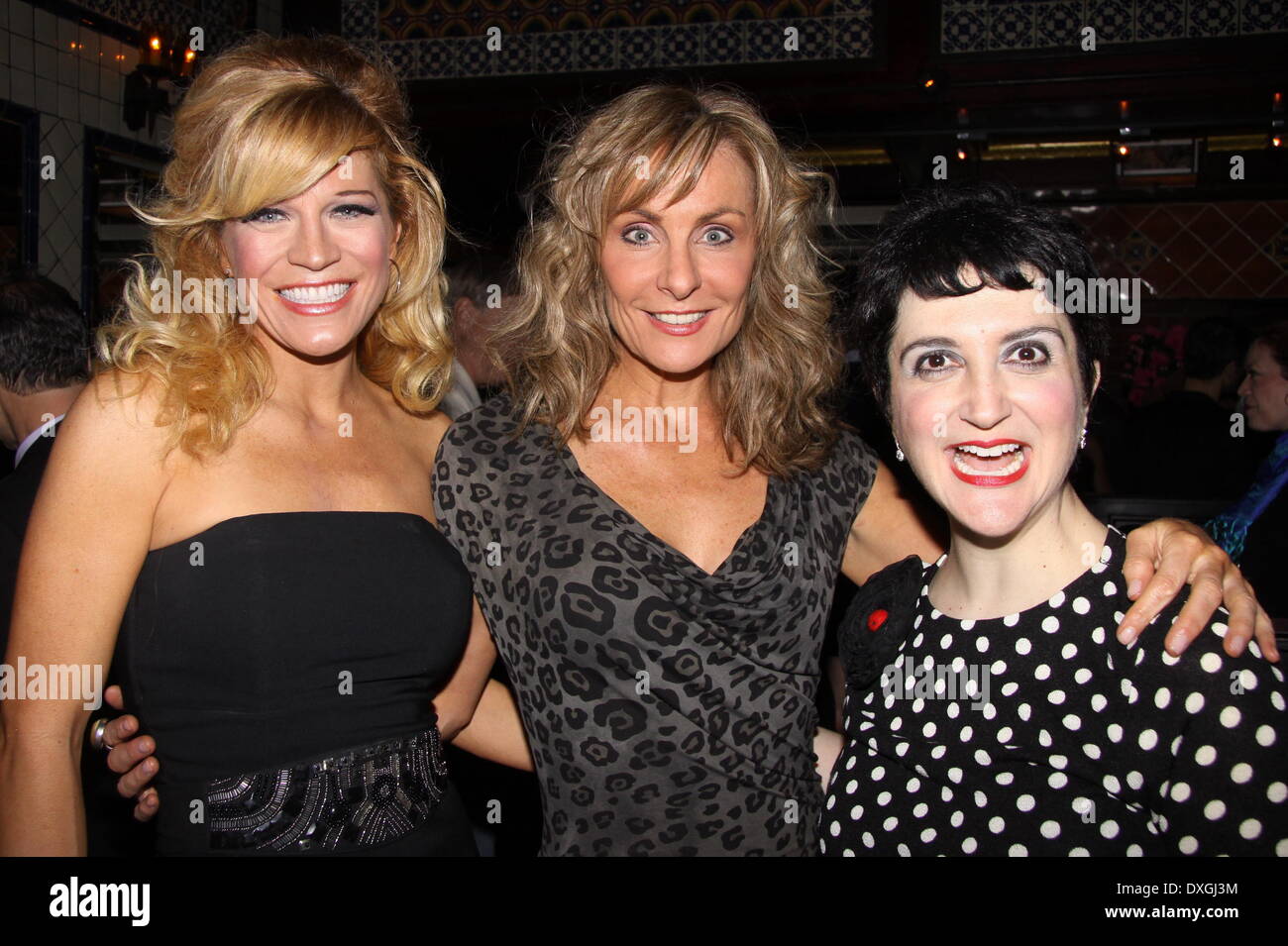 Felicia Finley, Judy McLane and Lauren Cohn 11th Anniversary party for the Broadway hit musical 'Mamma Mia' held at Toloache restaurant Featuring: Felicia Finley, Judy McLane and Lauren Cohn Where: New York City, United States When: 18 Oct 2012 Stock Photo