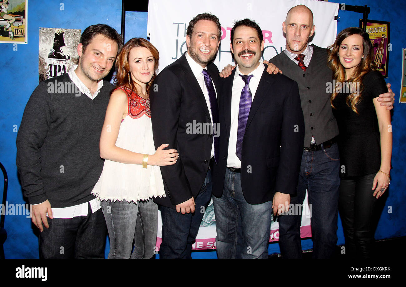 Vadim Feichtner, Kate Wetherhead, David Rossmer, Steve Rosen, Ken Triwush and Hannah Elless Opening night party for the comedy ‘The Other Josh Cohen’ at the SoHo Playhouse. Where: New York City, United States When: 20 Oct 2012 Stock Photo