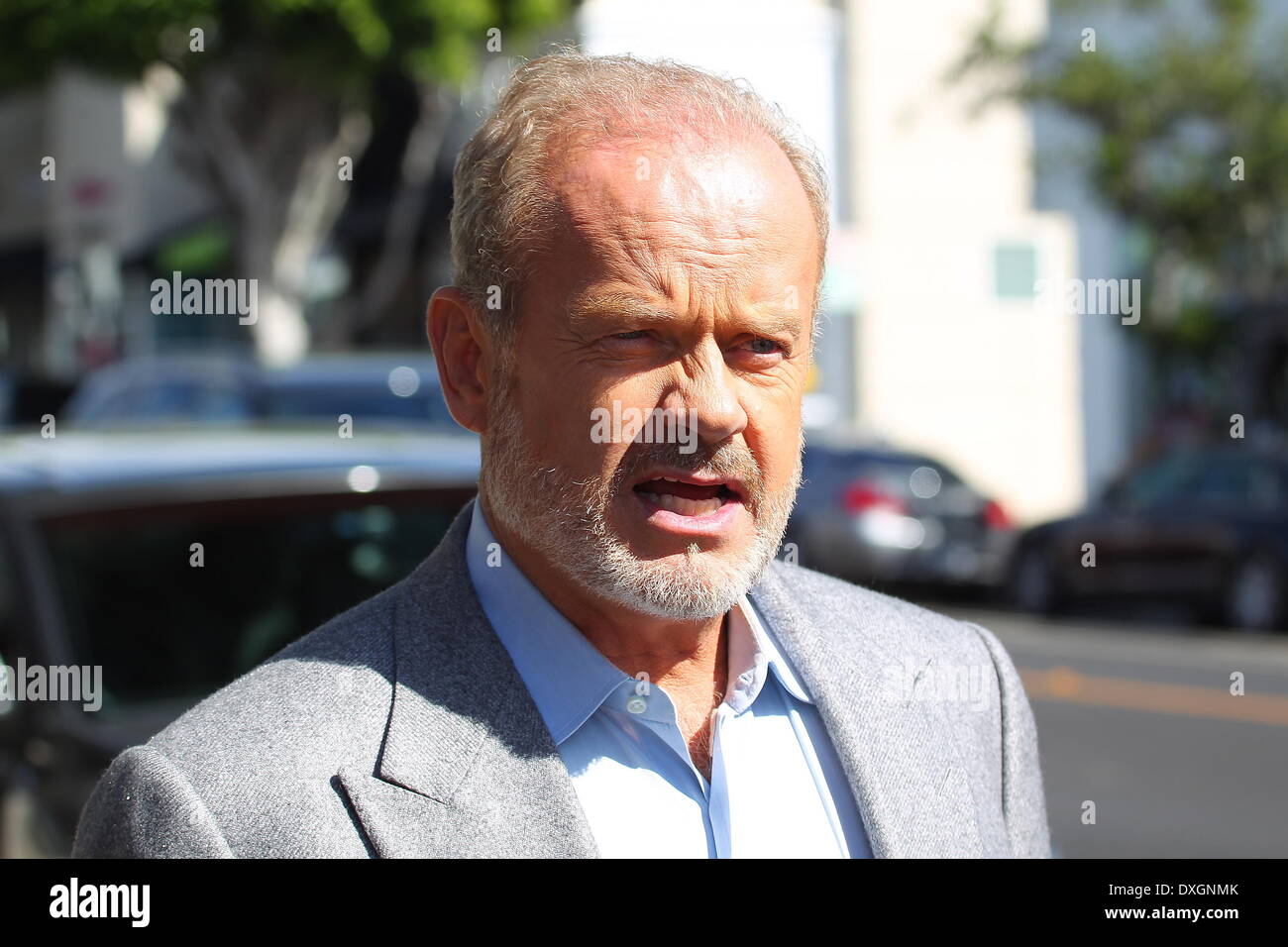 Kelsey Grammer filming on location on Montana Avenue in Brentwood Los