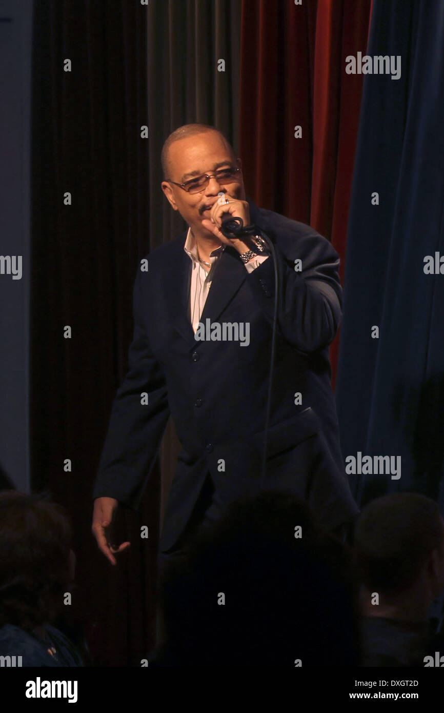 Ice T performs at the Long Island Bulldog Rescue Fundraiser Comedy Show Featuring Ice T's Comedy Debut, Richard Belzer and Tommy Davidson Held At Carolines on Broadway New York - USA 24.10.12 Featuring: Ice T Where: United States When: 25 Oct 2012 Stock Photo