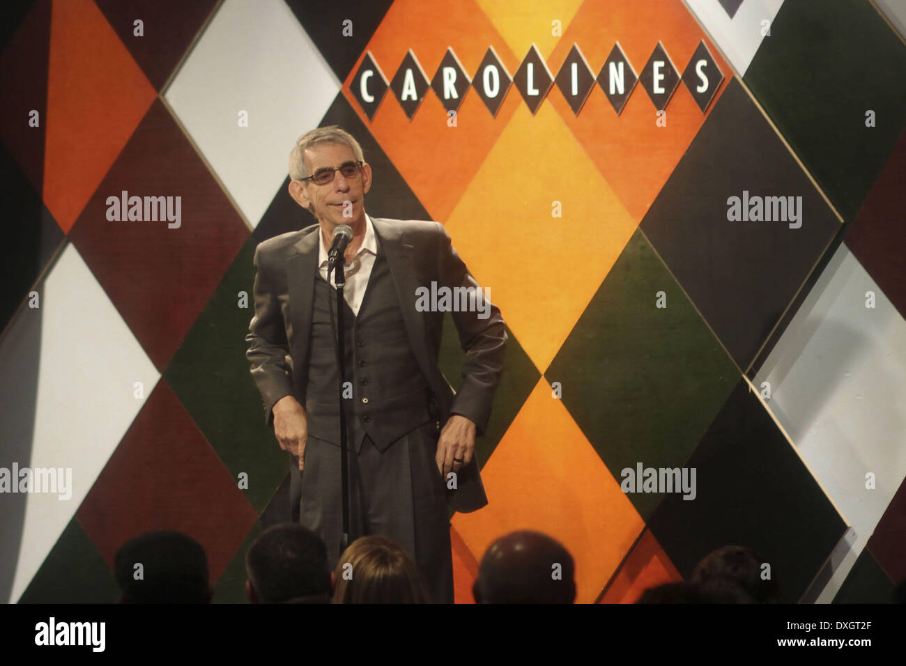 Richard Belzer performs at the Long Island Bulldog Rescue Fundraiser Comedy Show Featuring Ice T's Comedy Debut, Richard Belzer and Tommy Davidson Held At Carolines on Broadway New York - USA 24.10.12 Featuring: Richard Belzer Where: United States When: 25 Oct 2012 Stock Photo
