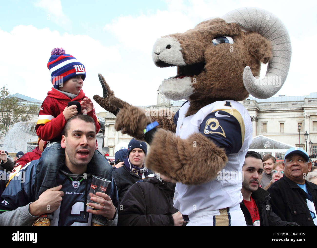 Los Angeles Rams' Mascot Rampage prior to the NFL International Series  match at Twickenham, London Stock Photo - Alamy