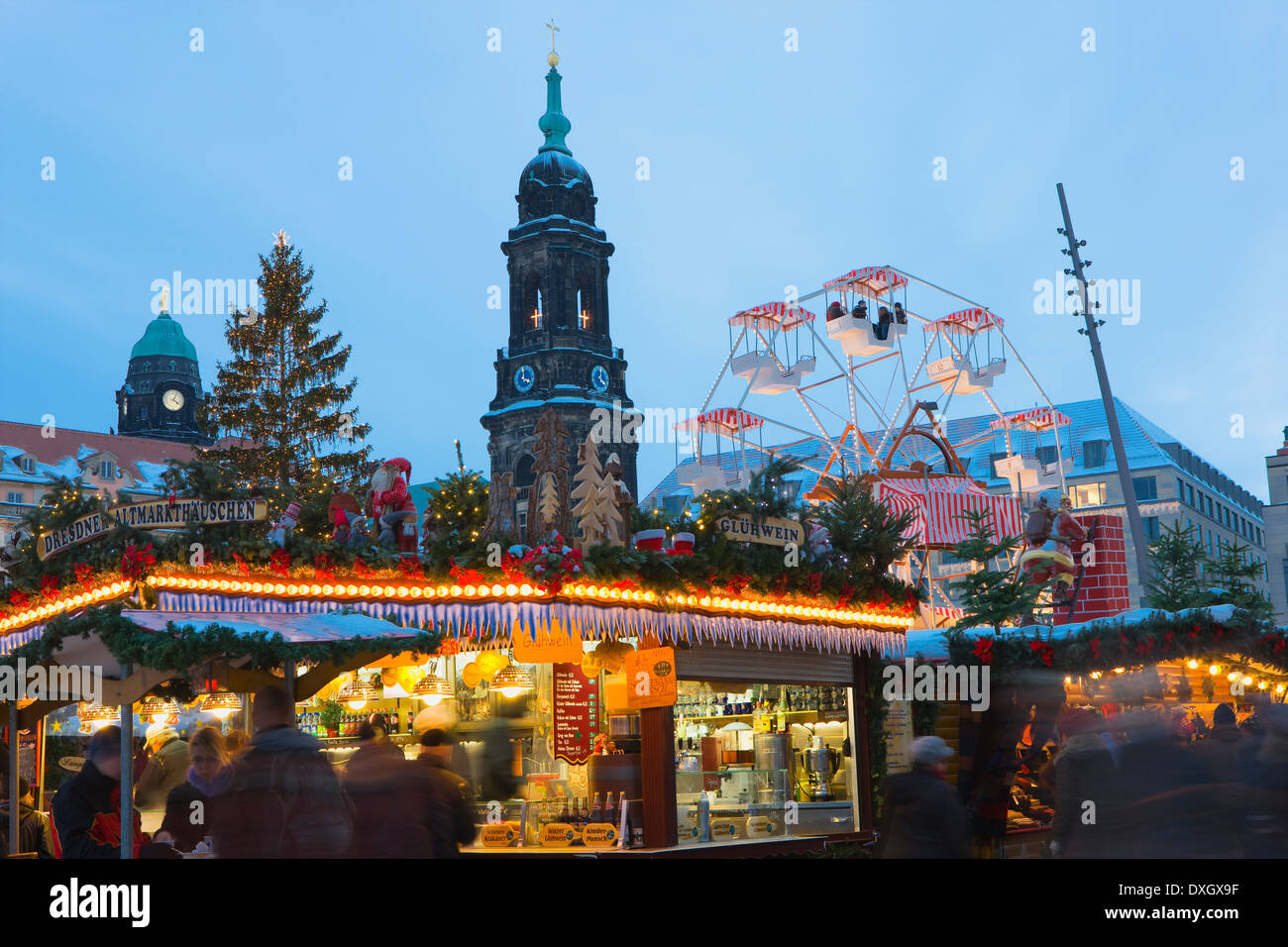 The Striezel Christmas Market, Dresden, Saxony, Germany No Model Release Stock Photo