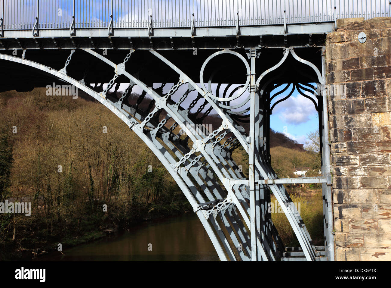 The first cast iron bridge in the world, crossing the river Severn, Coalbrookdale, Ironbridge