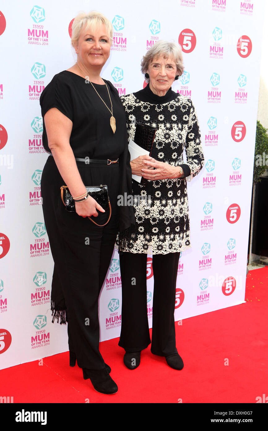 Sue Cleaver and her Mother arriving at the Tesco Mum Of The Year Awards