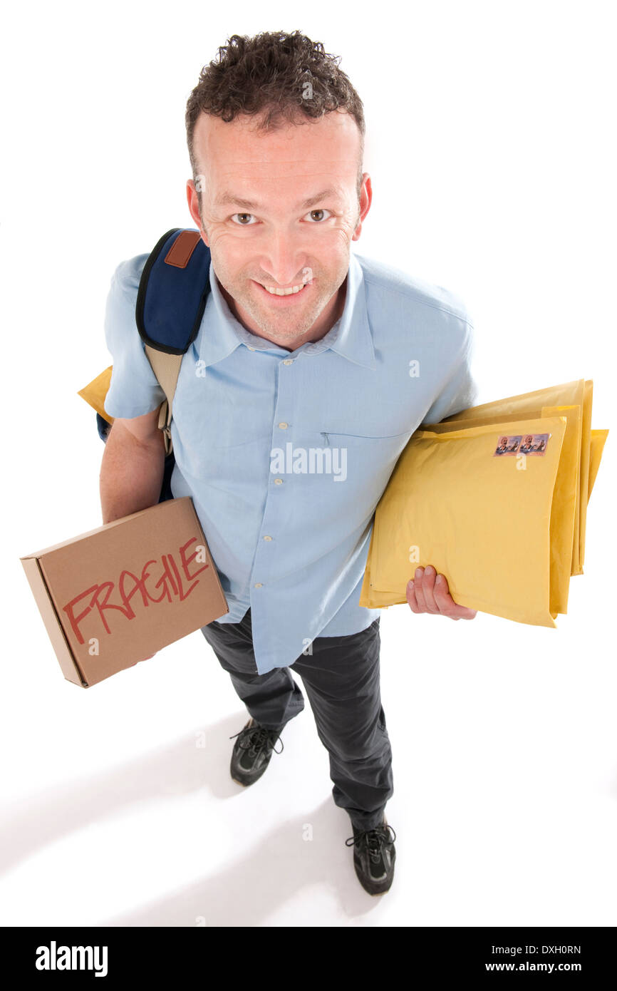 Mailman delivering mail Stock Photo Alamy