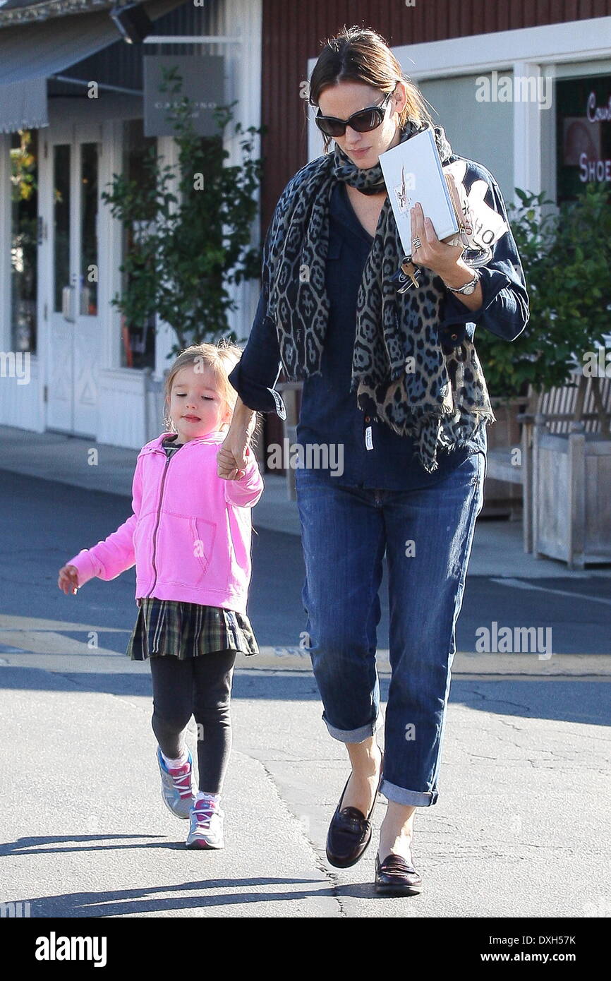Jennifer Garner seen with her daughter Seraphina Affleck running