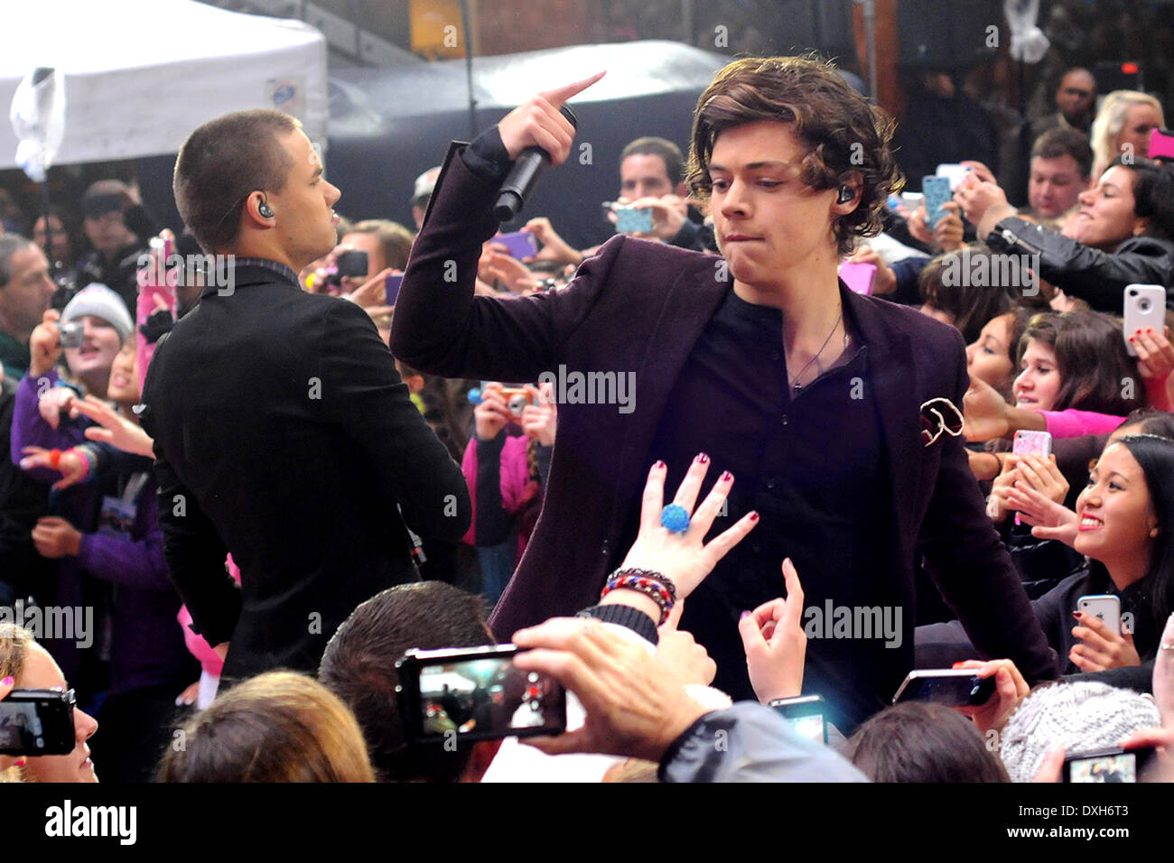 One Direction performing live at "Today" show Where: New York City, United States When: 13 Nov 2012 Stock Photo