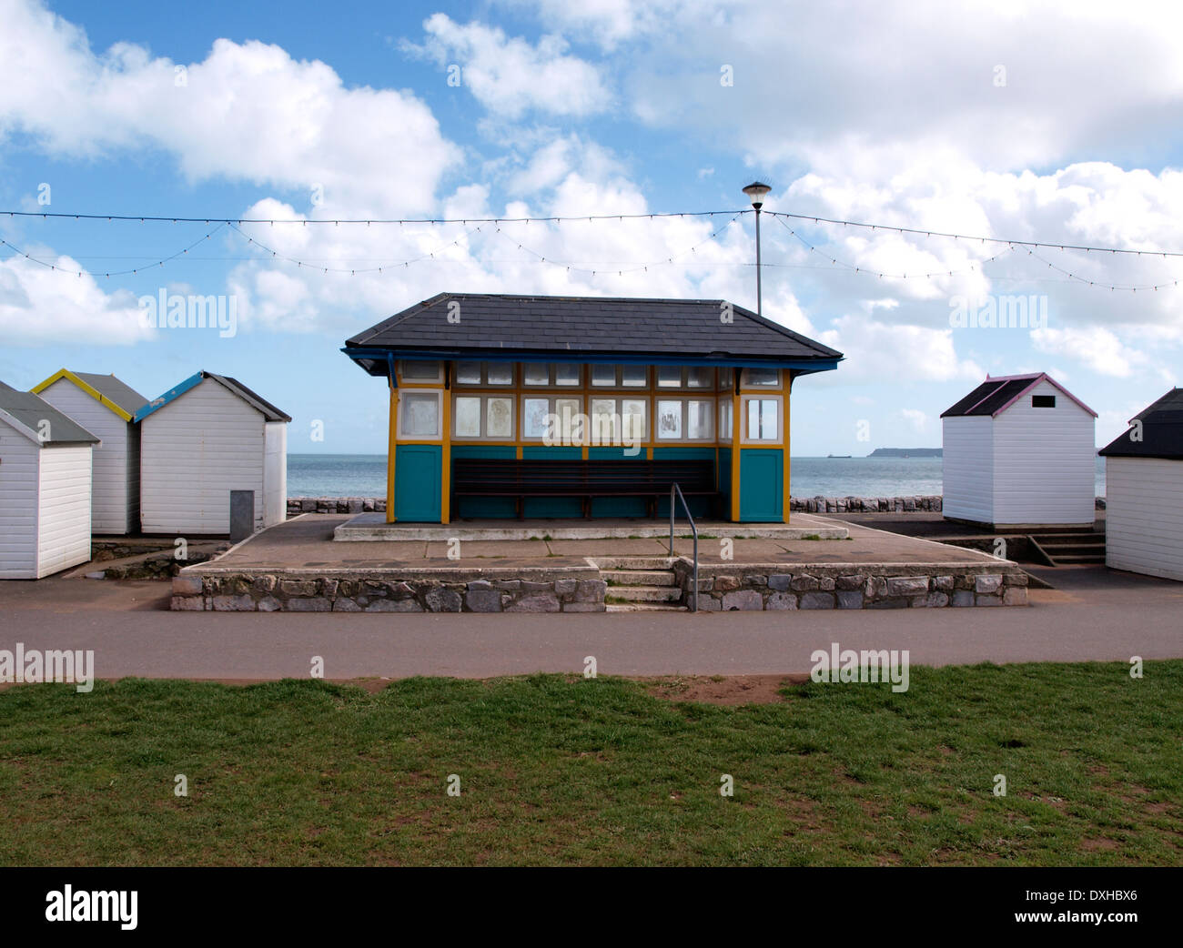 Beach shelter, Paignton, Devon, UK Stock Photo Alamy
