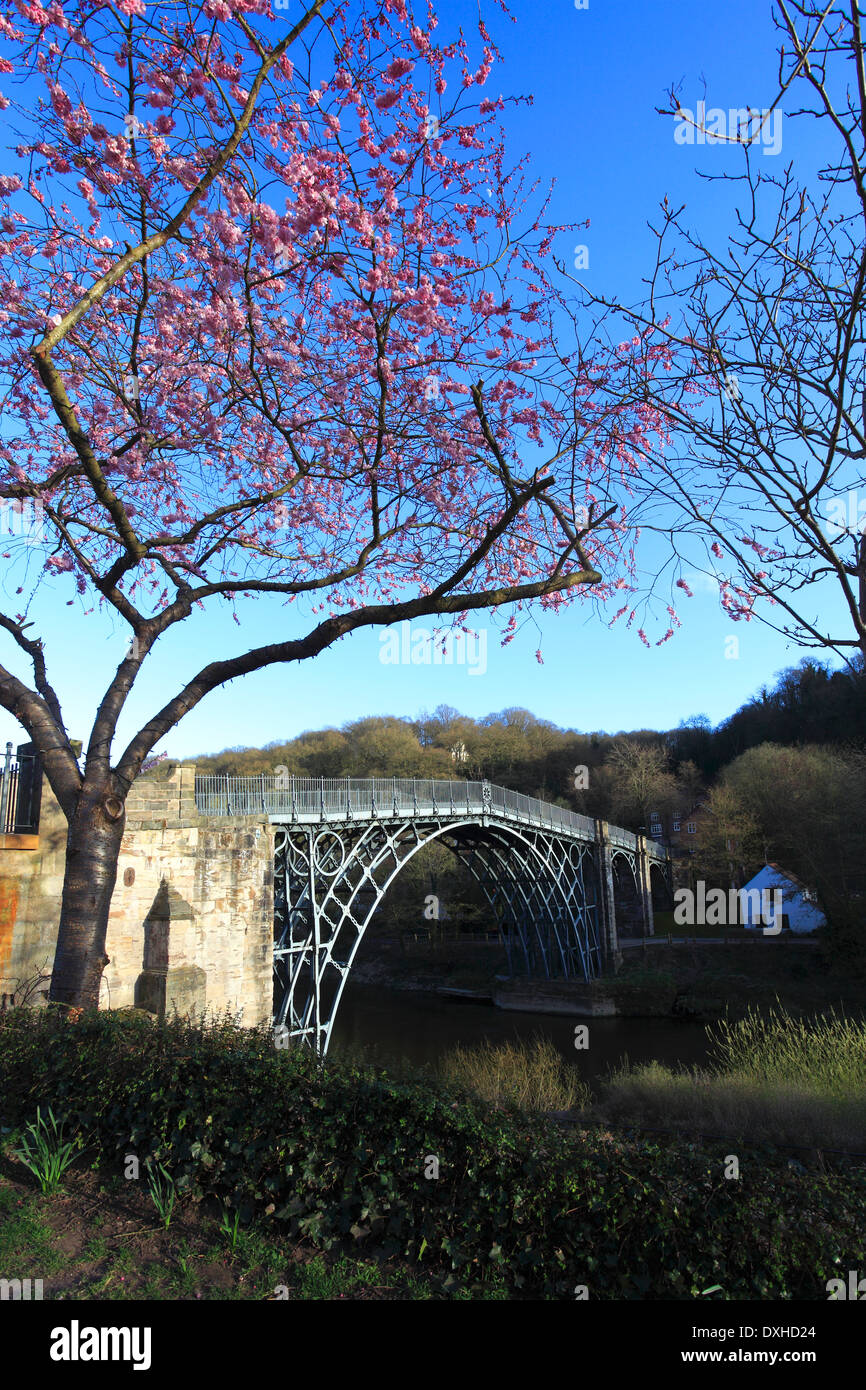 The first cast iron bridge in the world, crossing the river Severn, Coalbrookdale, Ironbridge