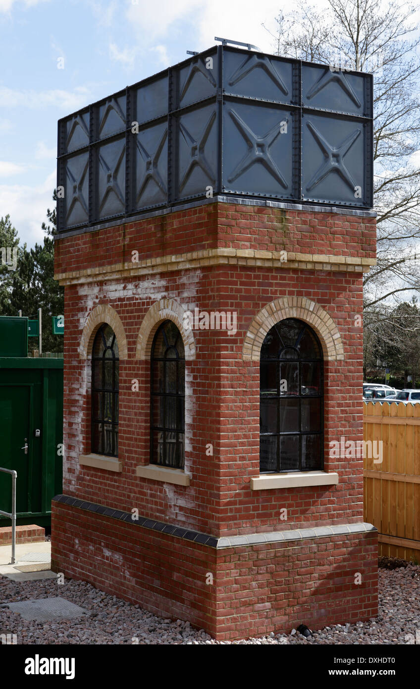 Water tower at East Grinstead station, Bluebell Railway Stock Photo