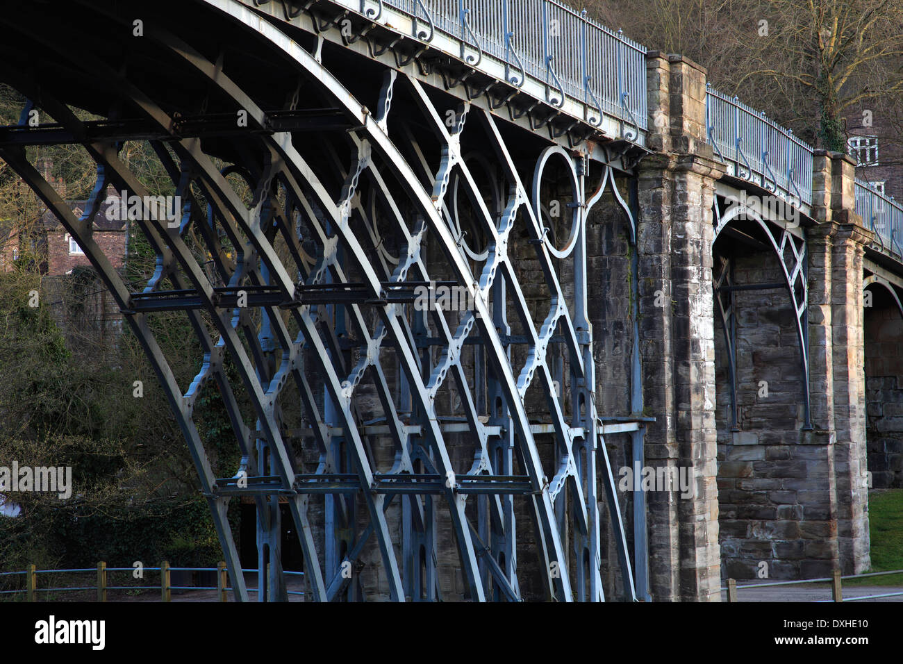 The first cast iron bridge in the world, crossing the river Severn, Coalbrookdale, Ironbridge