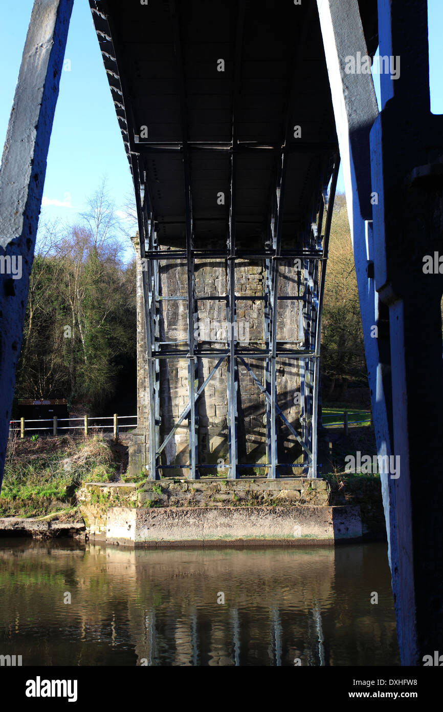 The first cast iron bridge in the world, crossing the river Severn, Coalbrookdale, Ironbridge