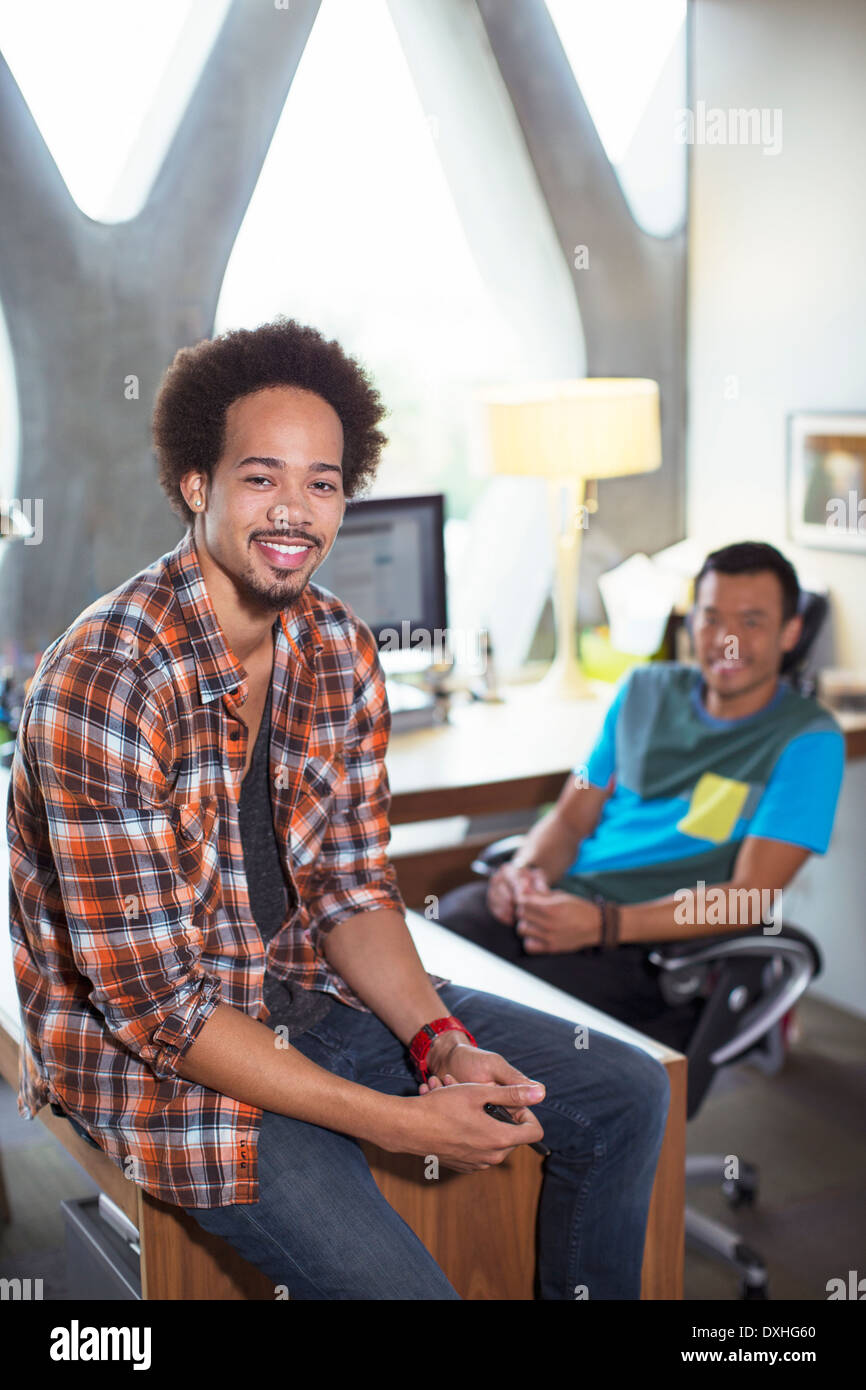 Portrait of confident casual businessmen in office Stock Photo