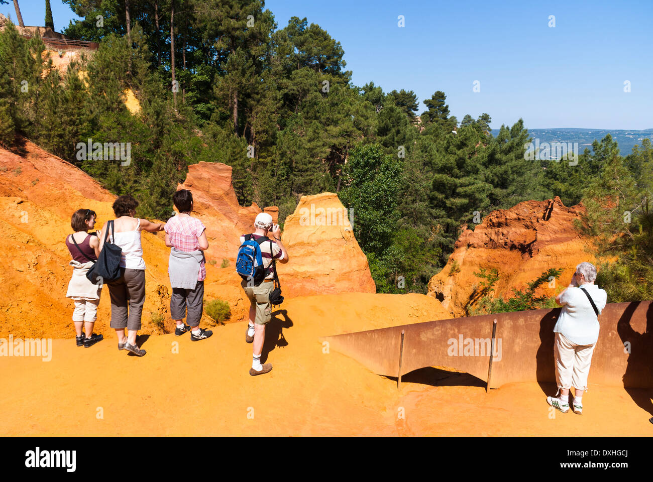 Sentier des Ocres (Ochre Trail), Roussillon, Vaucluse, France Stock