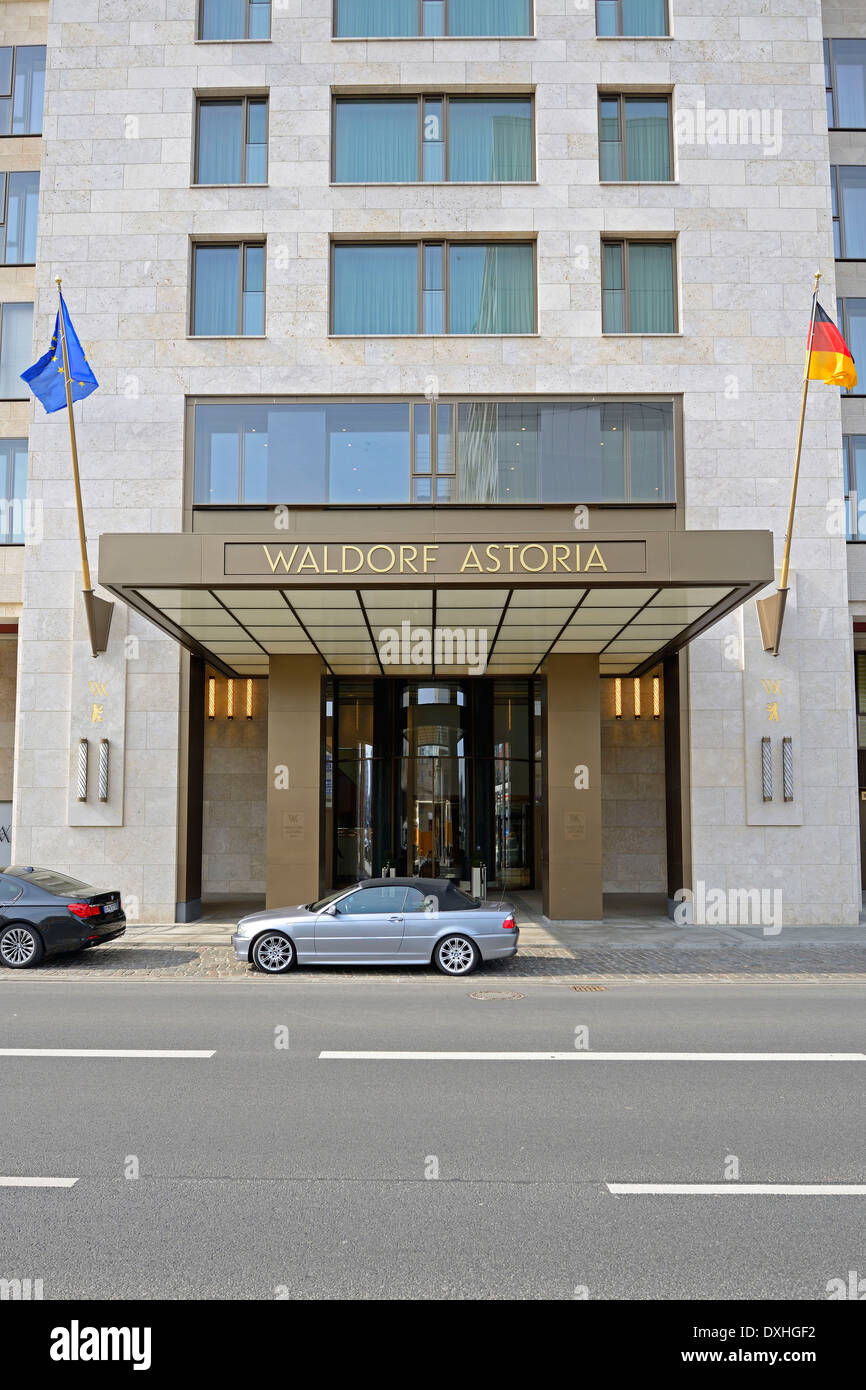 Entrance, Waldorf Astoria Hotel, Berlin, Germany, Europe Stock Photo