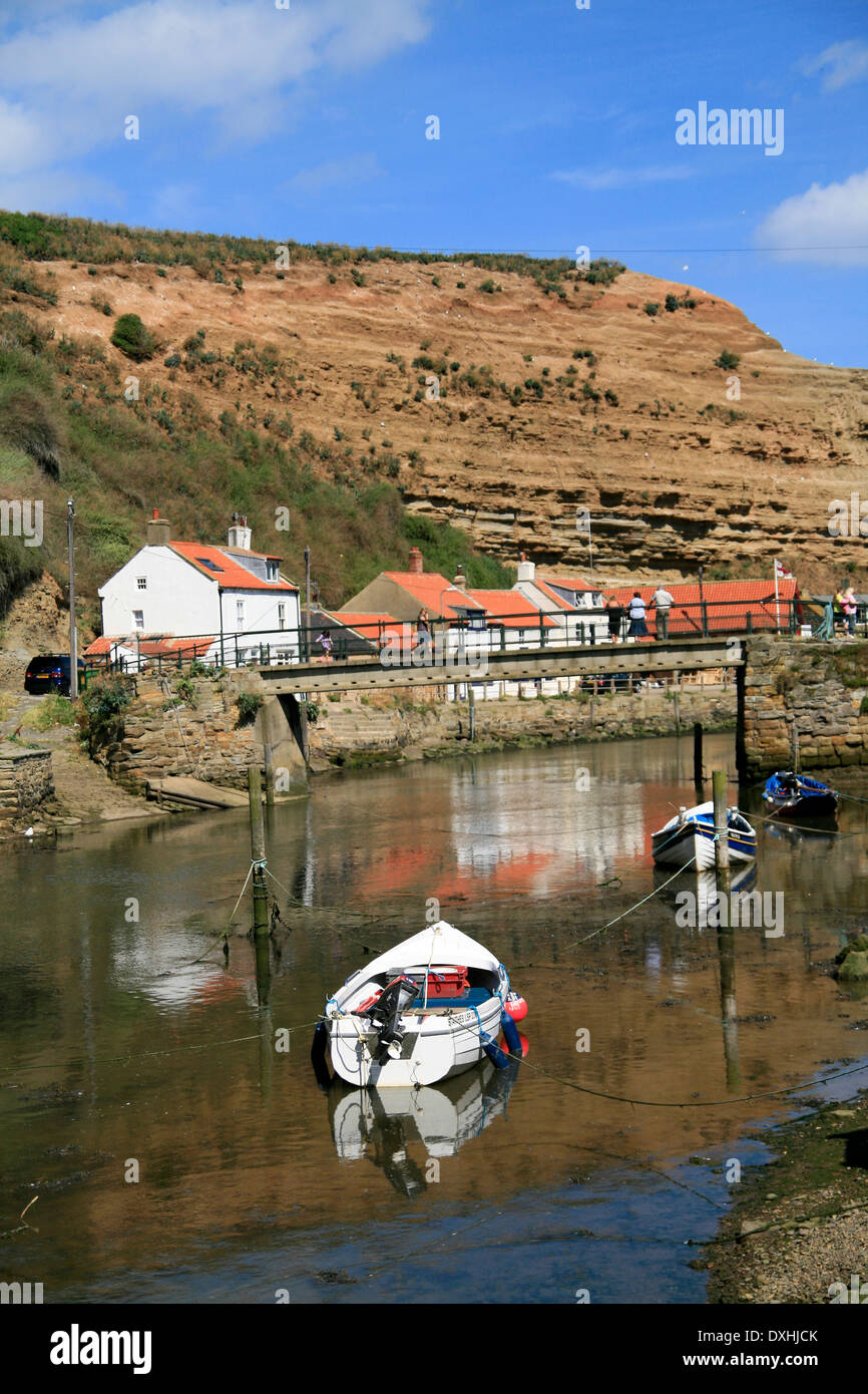 Staithes Beck Boat And Cottages Staithes North Yorkshire England UK staithes-beck-boat-and-cottages-staithes-north-yorkshire-england-uk