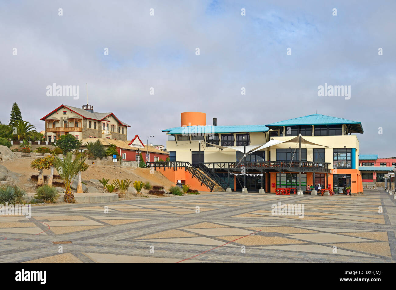 new Waterfront centre in Luderitz, Namibia, Lüderitz Stock Photo