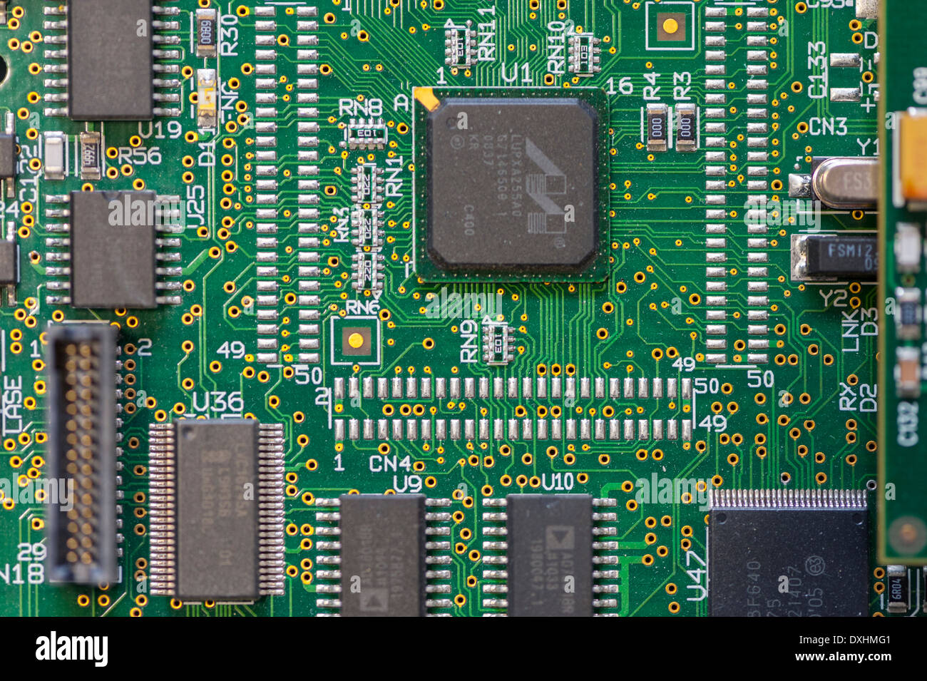 Microprocessor circuit board Stock Photo