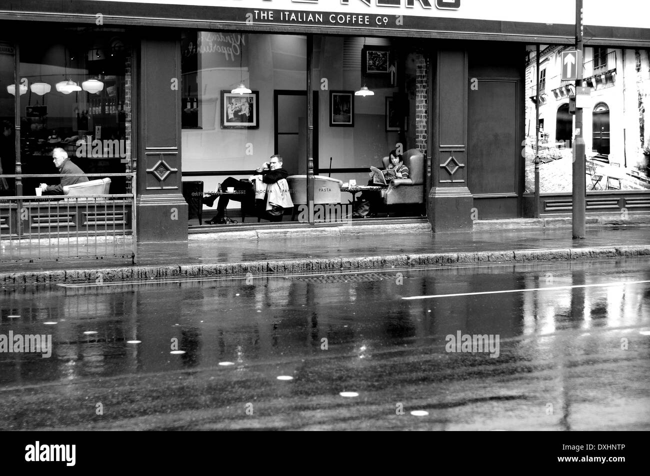Coffee Shop Black And White