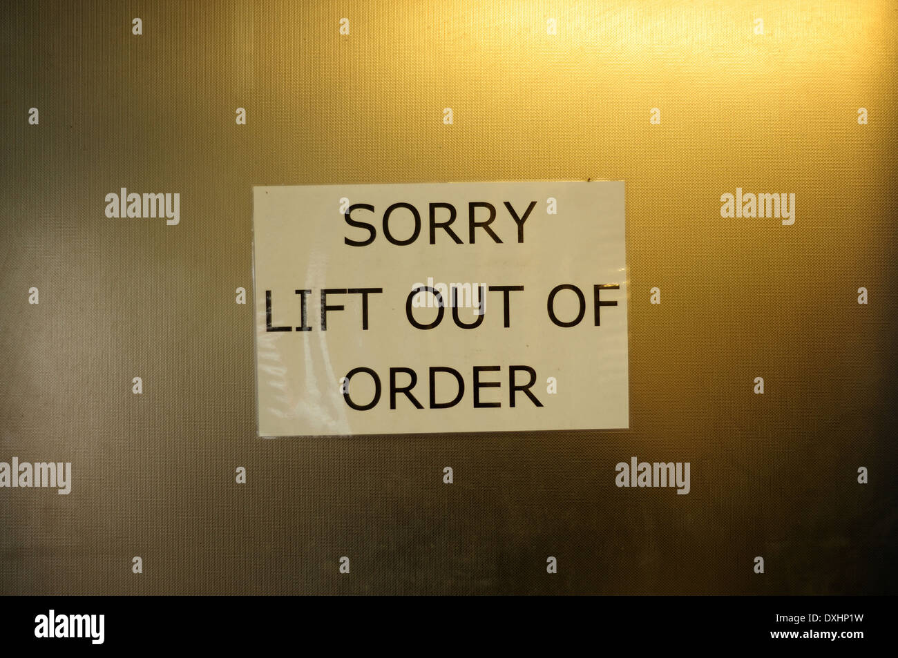 Lift Out Of Order Stock Photo - Alamy