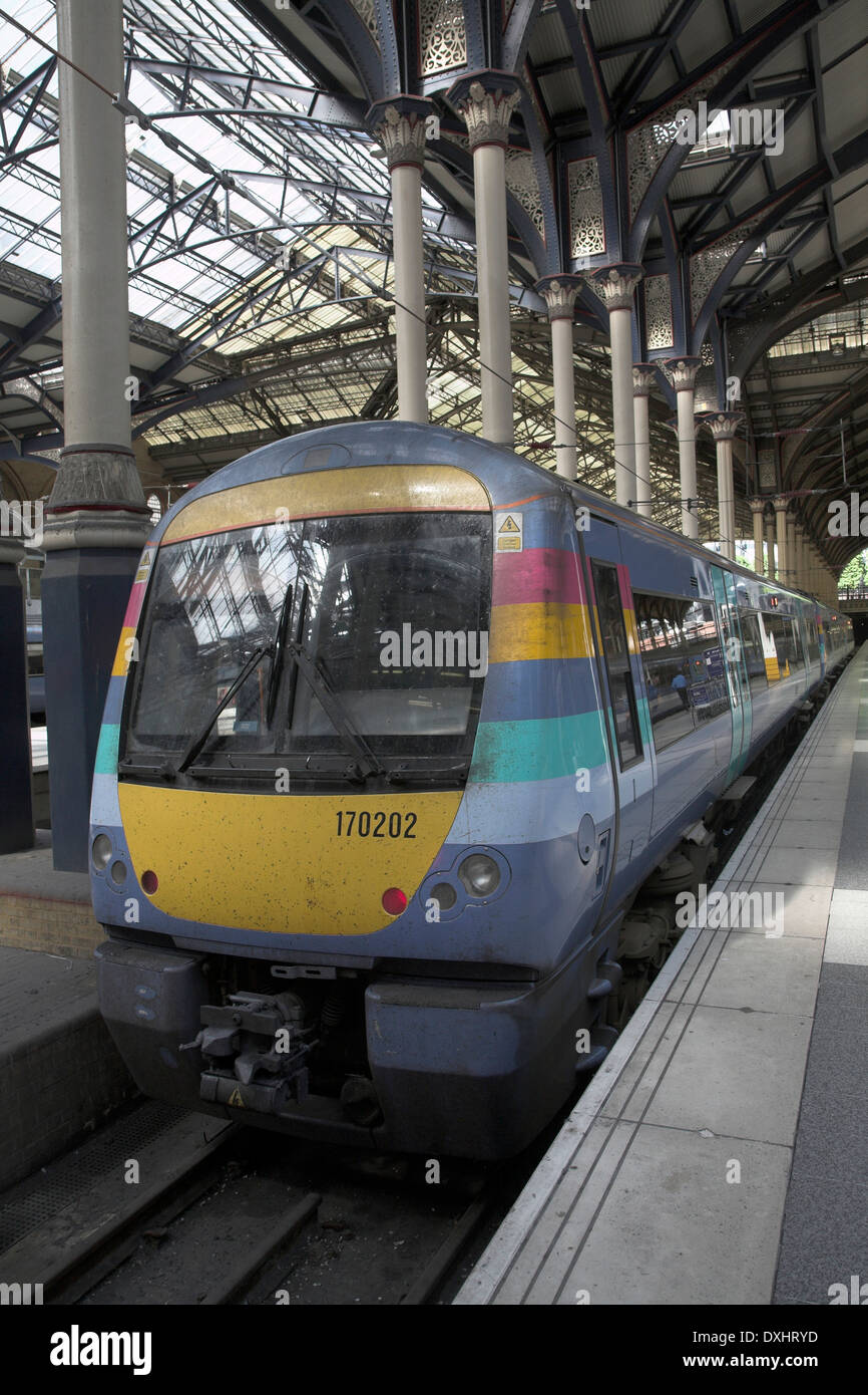 National Express train at platform Liverpool