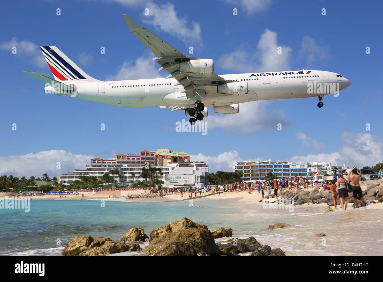 Air France Airbus A340-300 with the registration F-GNII Stock Photo