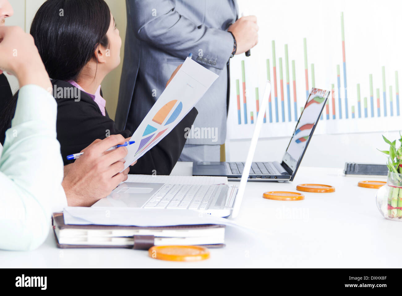 Indian Business People Meeting in Office Stock Photo