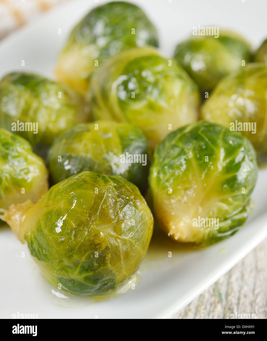 Roasted Brussels Sprouts,Close Up Stock Photo Alamy
