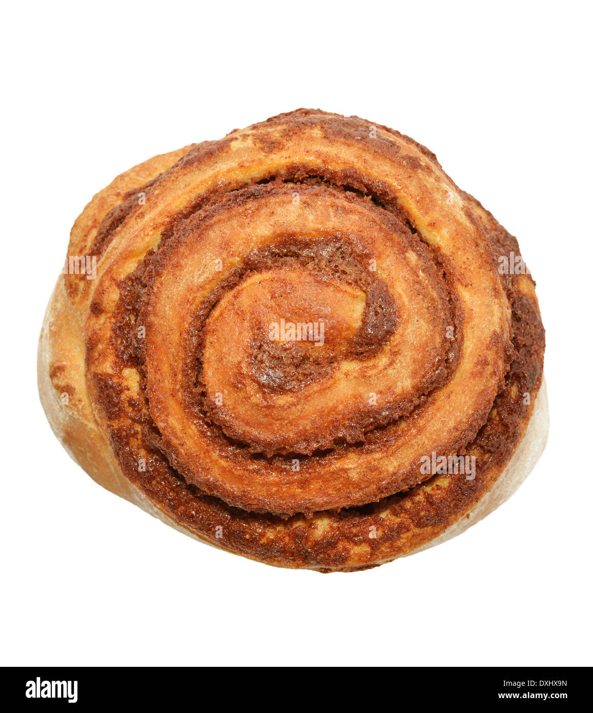 Sweet Cinnamon Roll Isolated On White Background Stock Photo - Alamy