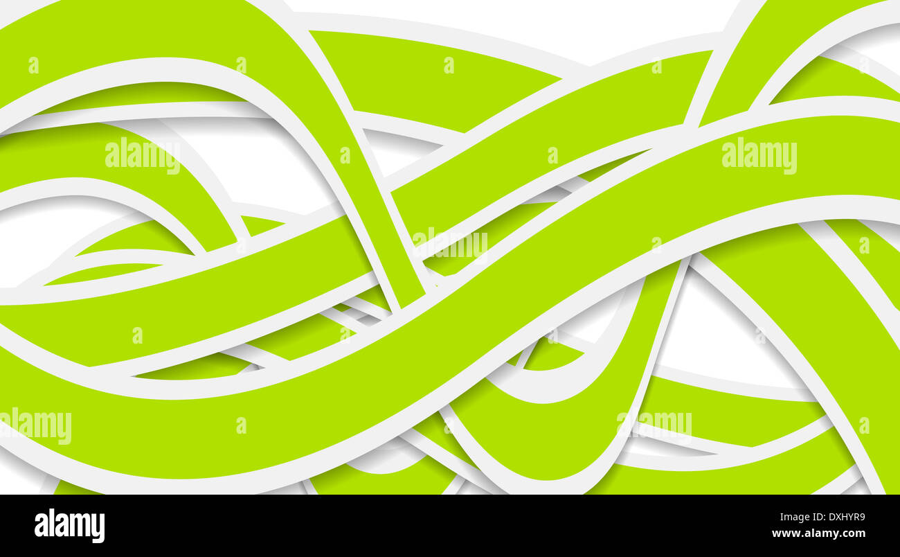Green bright waves abstract vector background Stock Photo - Alamy