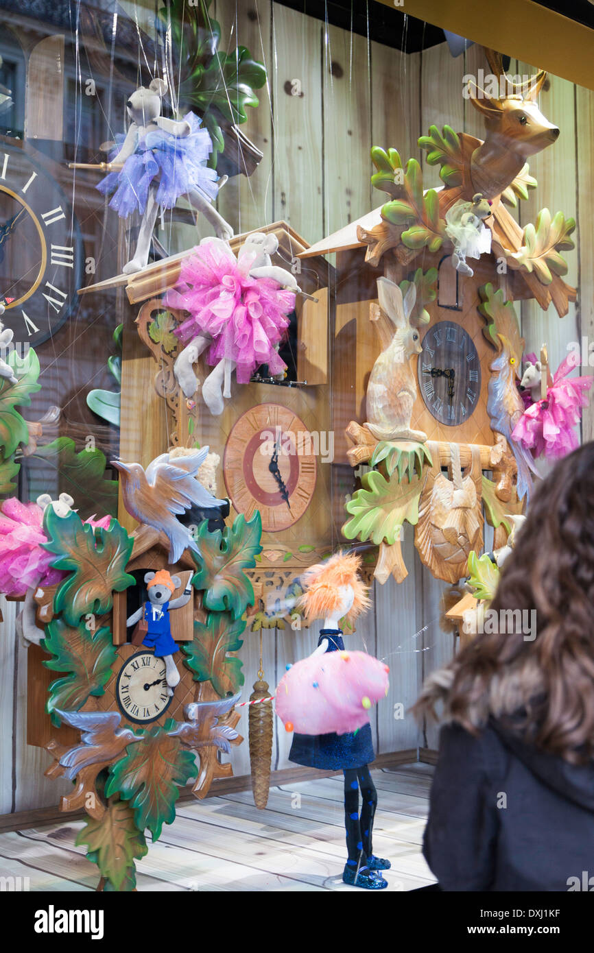 Christmas window display in the Galeries Lafayette department store