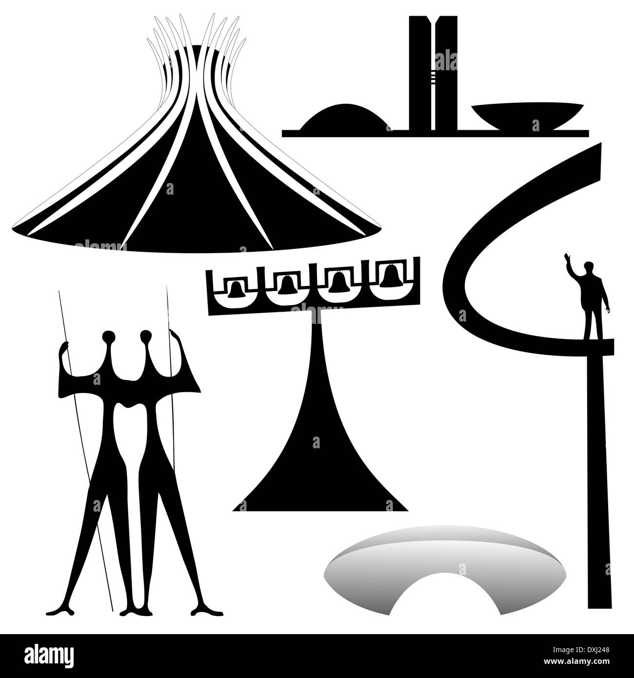 Brasilia city landmarks Stock Photo Alamy