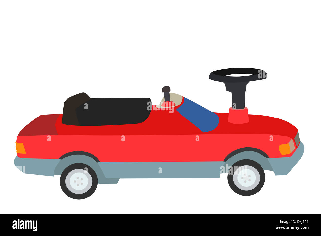 Illustration of red toy car Stock Photo