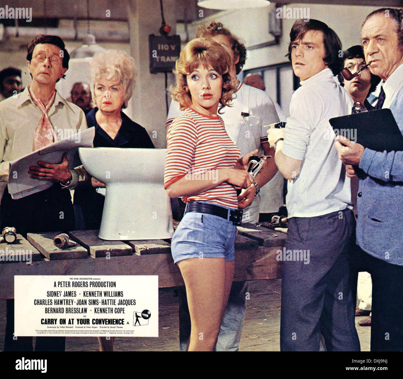 CHARLES HAWTREY, SID JAMES AND CO-WORKERS PICTURE FROM THE R Stock Photo