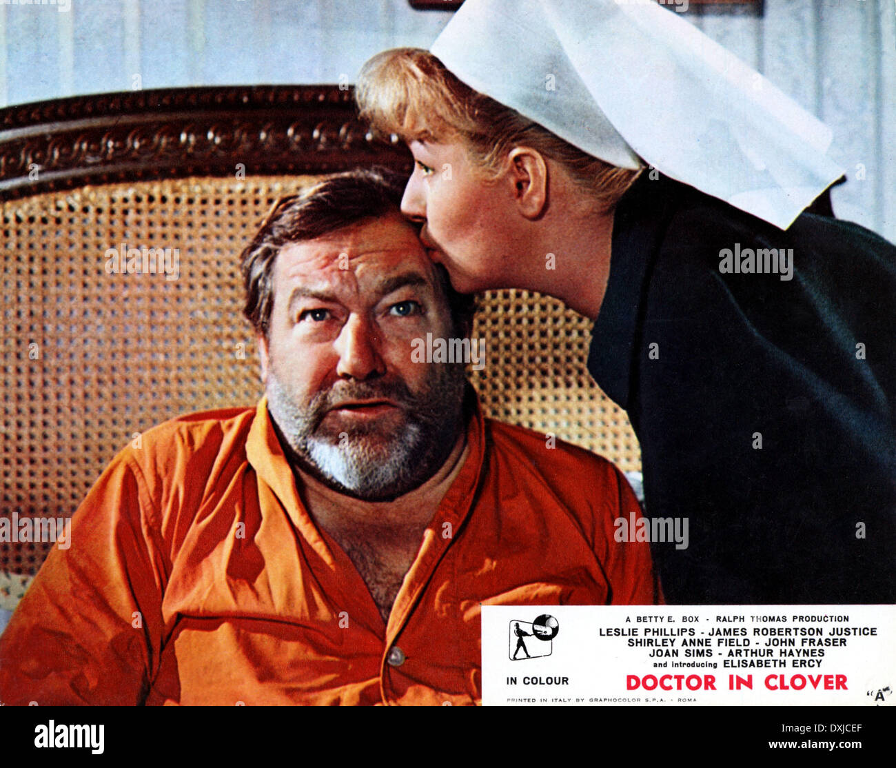 DOCTOR IN CLOVER (BR1966) JAMES ROBERTSON JUSTICE, JOAN SIMS Stock ...