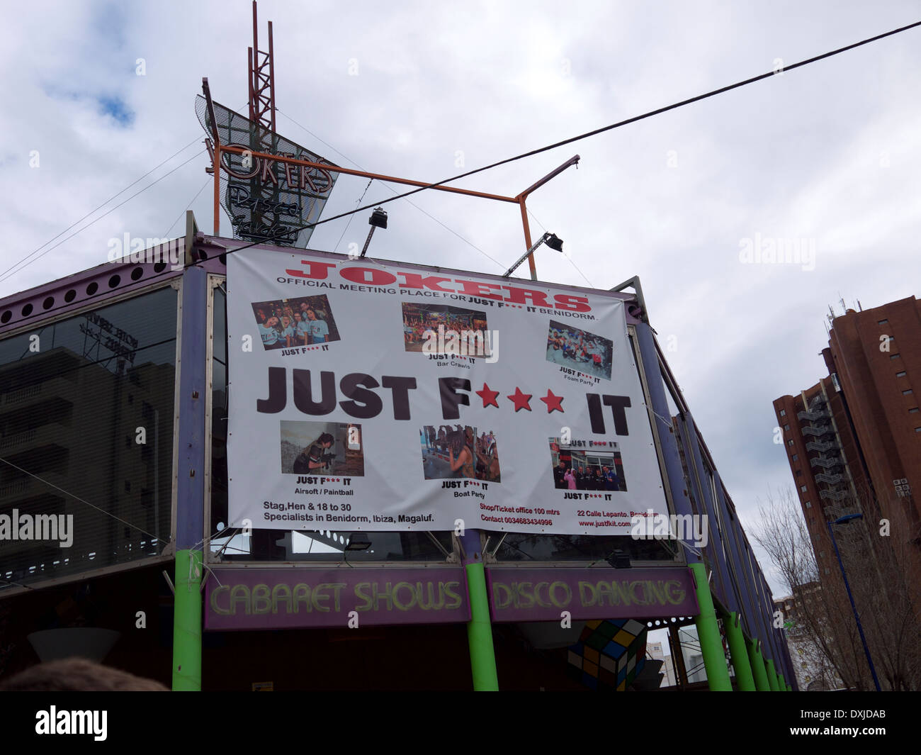 Jokers bar in Benidorm, Spain Stock Photo Alamy