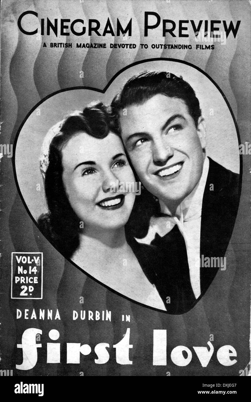 FIRST LOVE (US1939) DEANNA DURBIN, ROBERT STACK  CINEGRAM PR Stock Photo