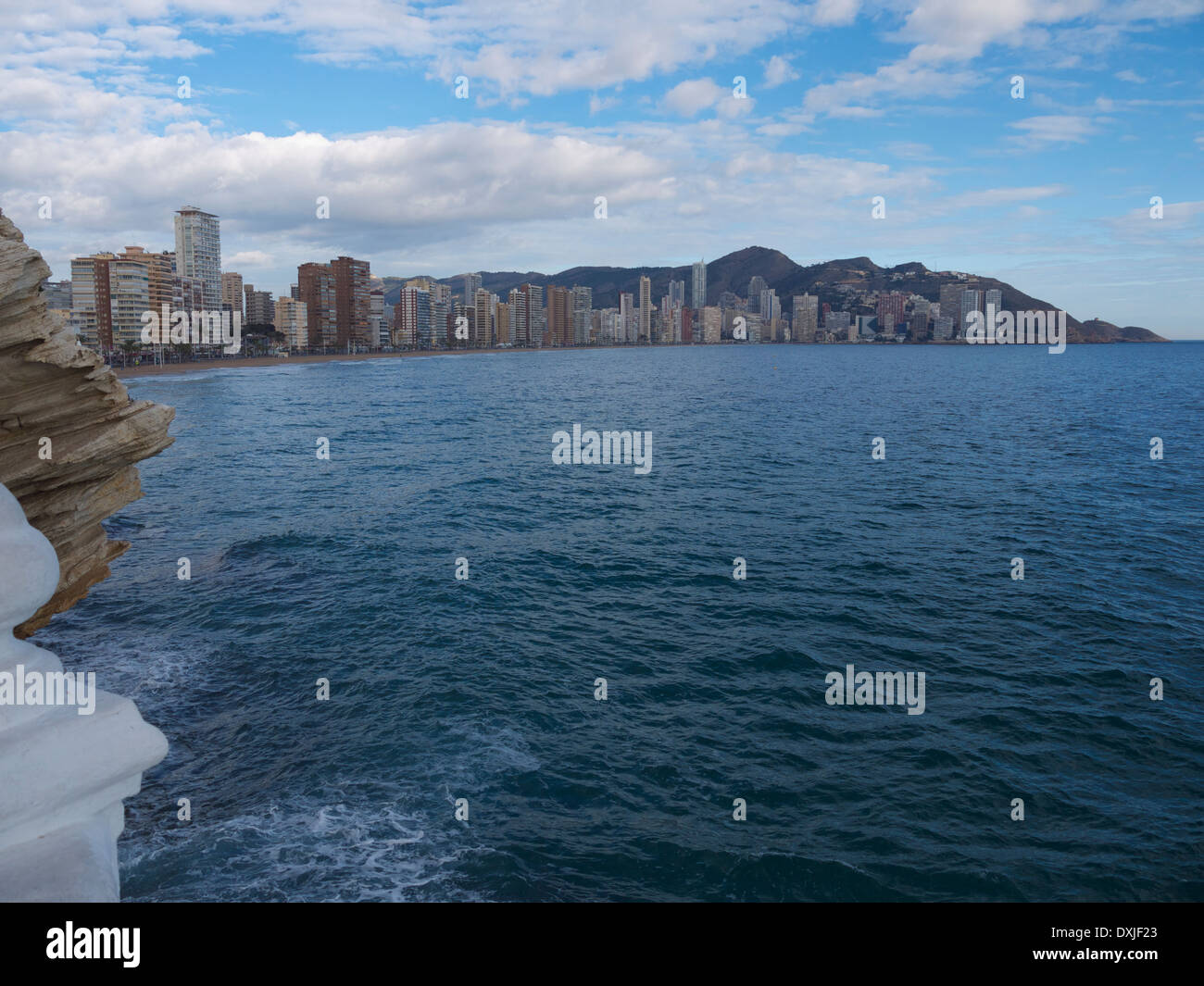 Benidorm skyline from La Cala, Spain Stock Photo Alamy