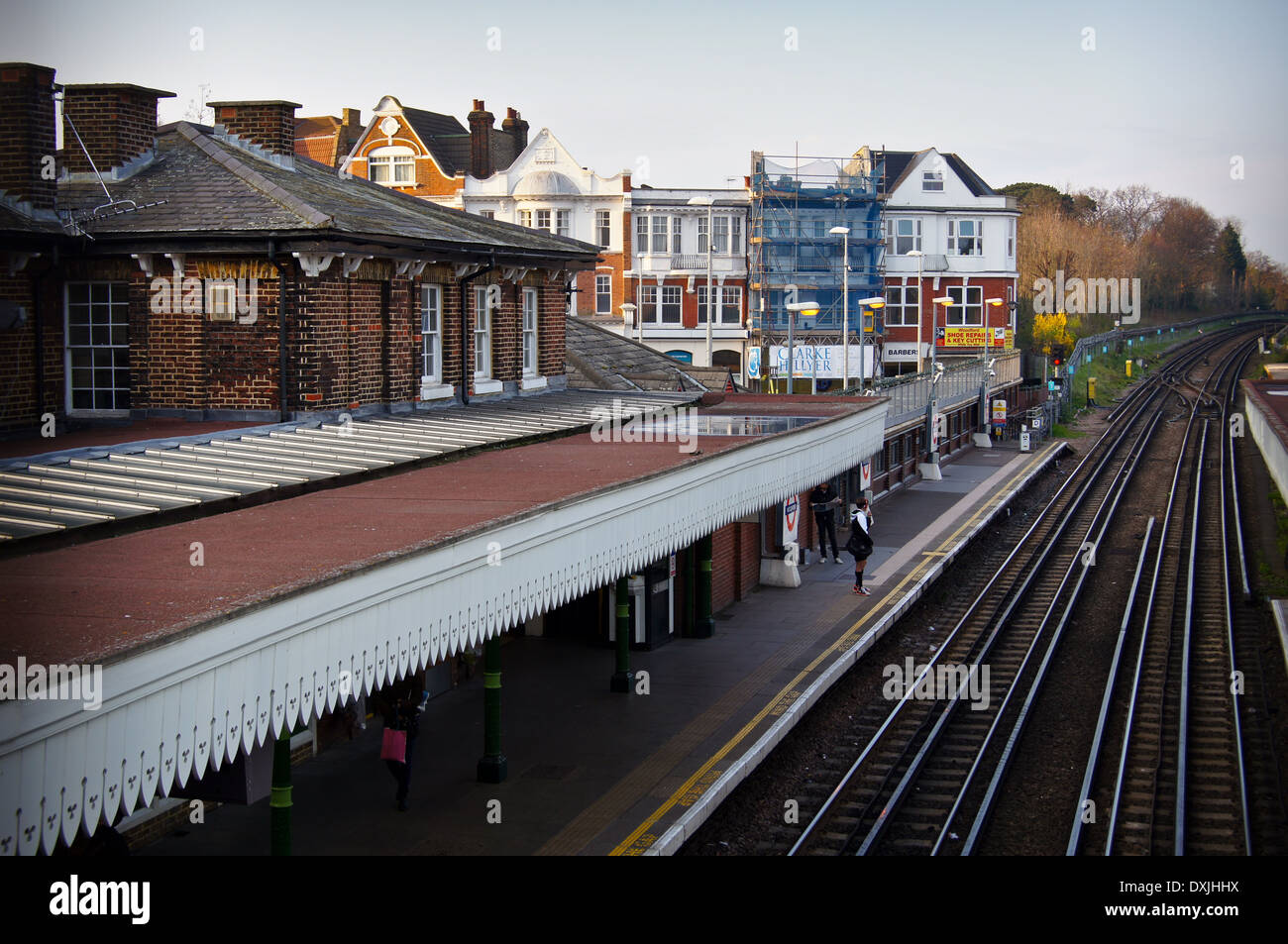 Woodford Underground station, Essex, England at sunset Stock Photo Alamy