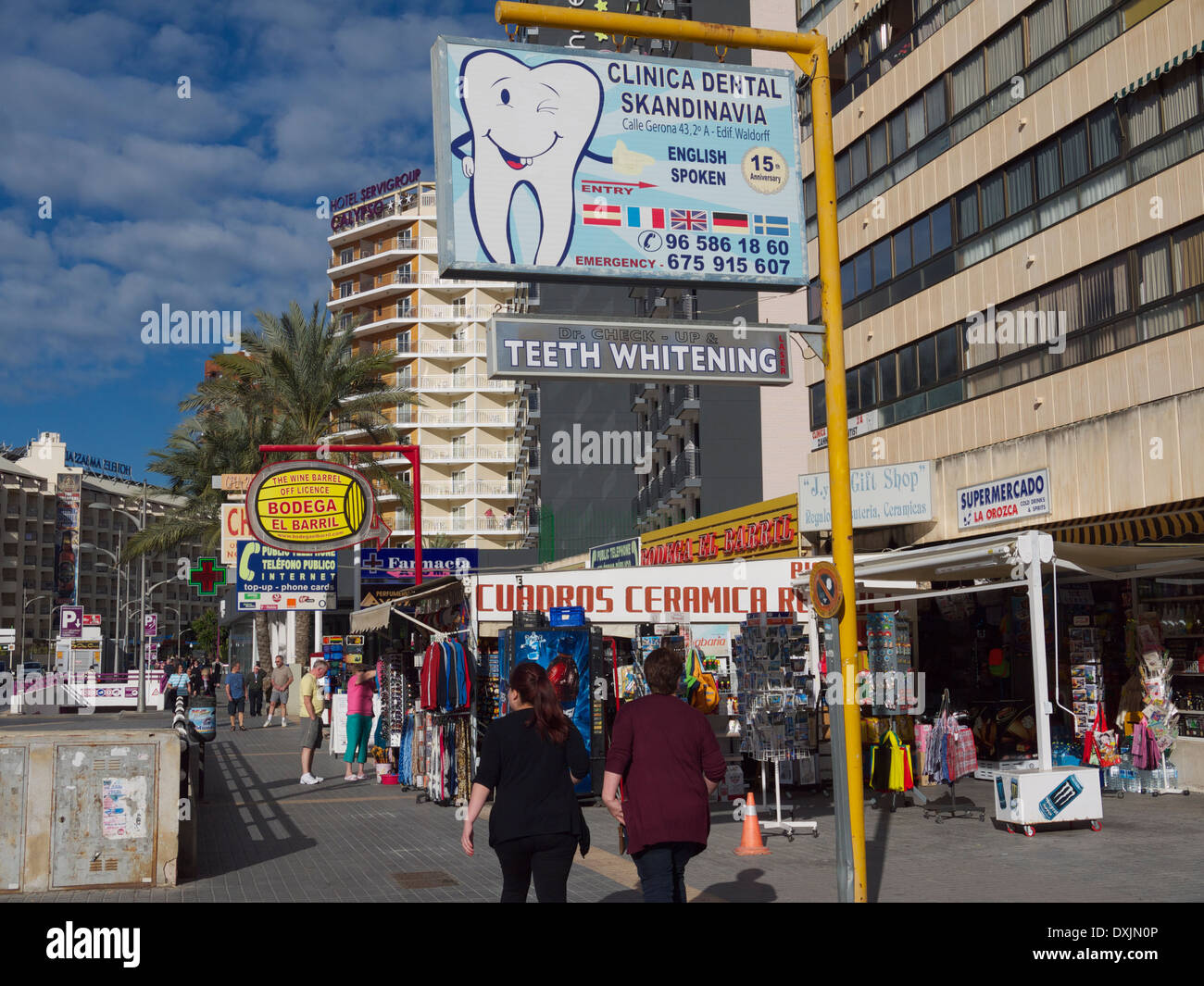 Teeth Whitening advertisement in Benidorm, Spain Stock Photo Alamy